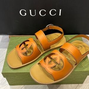 NWT Gucci Men’s Sz 9UK sandals leather brand new in box